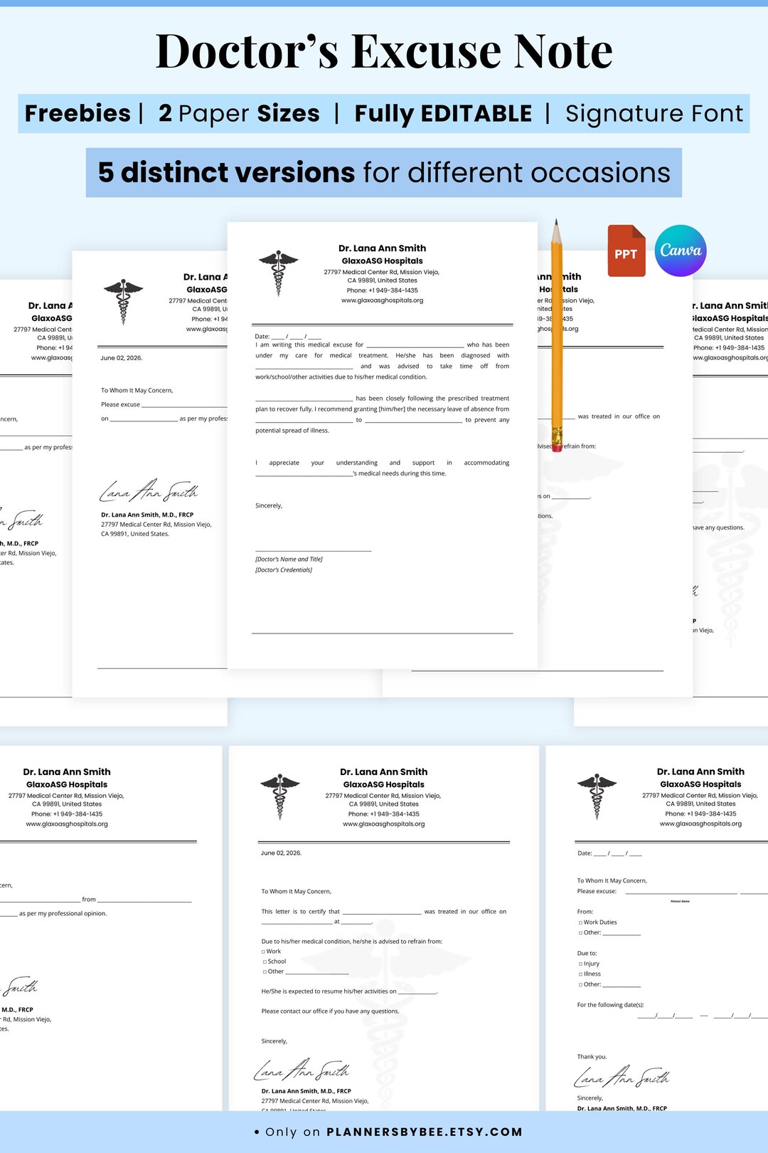 Editable Doctor Excuse Note Template, Doctor Excuse Note School Work ...
