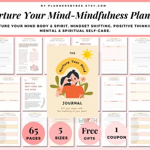 Self Care Checklist, Wellness Planner Printable, Self-Care Planner,Selfcare Journal Tracker, Mindfulness Mental Health Kit,Self-Love Journal