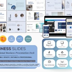 Canva Business PowerPoint Presentation Template, Course creator Education Professional Presentation Slides 2025 Presentation Template Bundle