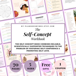 Self Therapy Workbook Self Esteem Worksheet Self Confidence Self Worth Help Self Love Journal, Mindfulness & Wellness Self Development Book