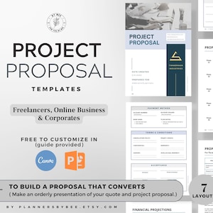 Business Proposal Template, Canva Project Proposal, Business Proposal Template, Business Pitch Proposal, Editable Business Project Proposal