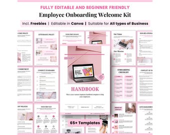 Employee handbook, New Hire Handbook, Checklist, HR Manual, New Hire Onboarding, Canva Template, Handbook 2025, Employee Welcome Package pdf