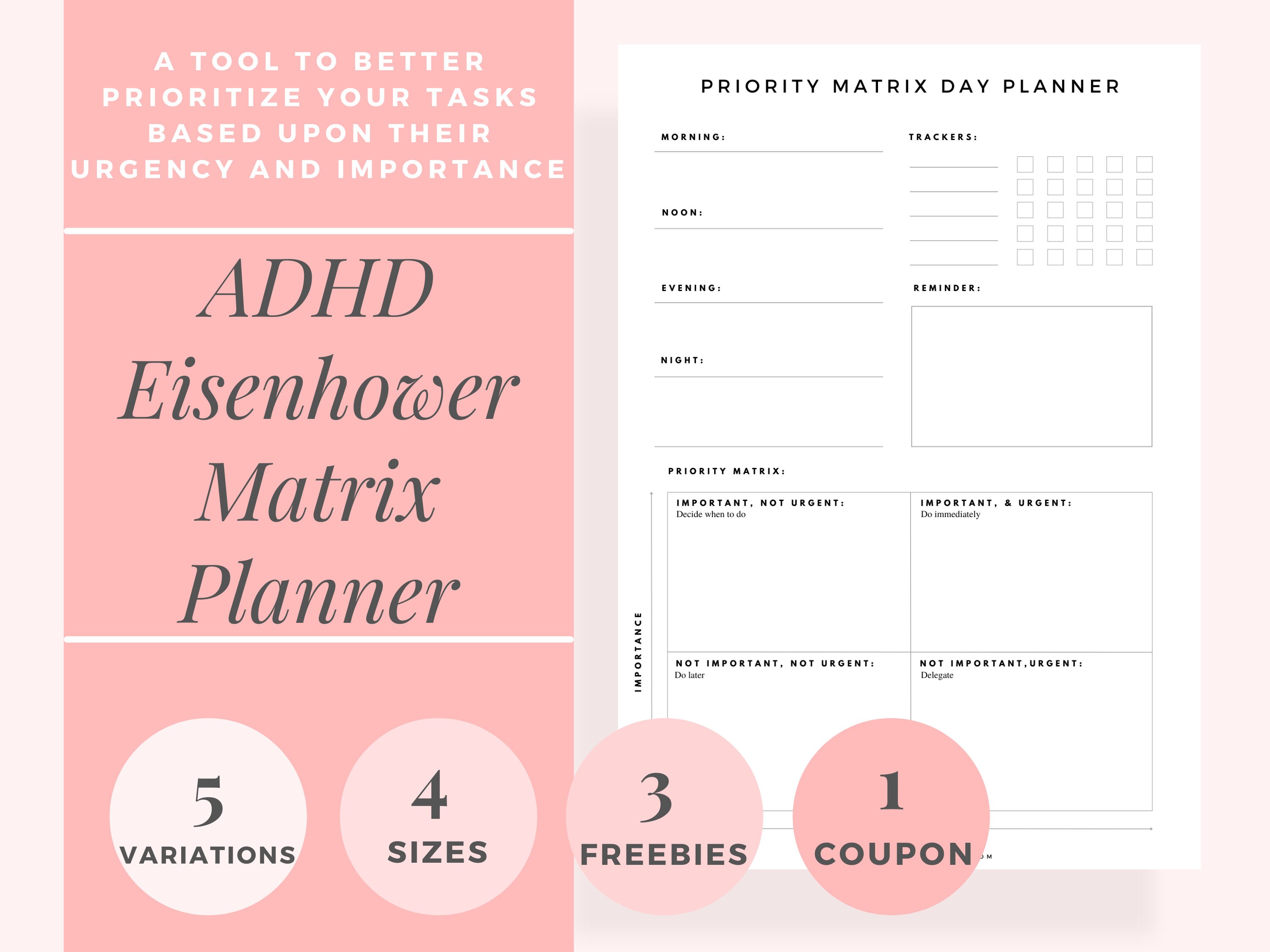 Adult & Student ADHD daily Productivity Planner Best Daily - Etsy UK