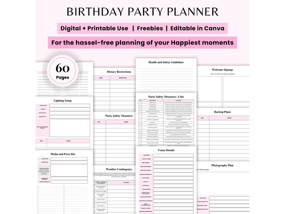Birthday Party Planning Checklist Template Party Planner Checklist
