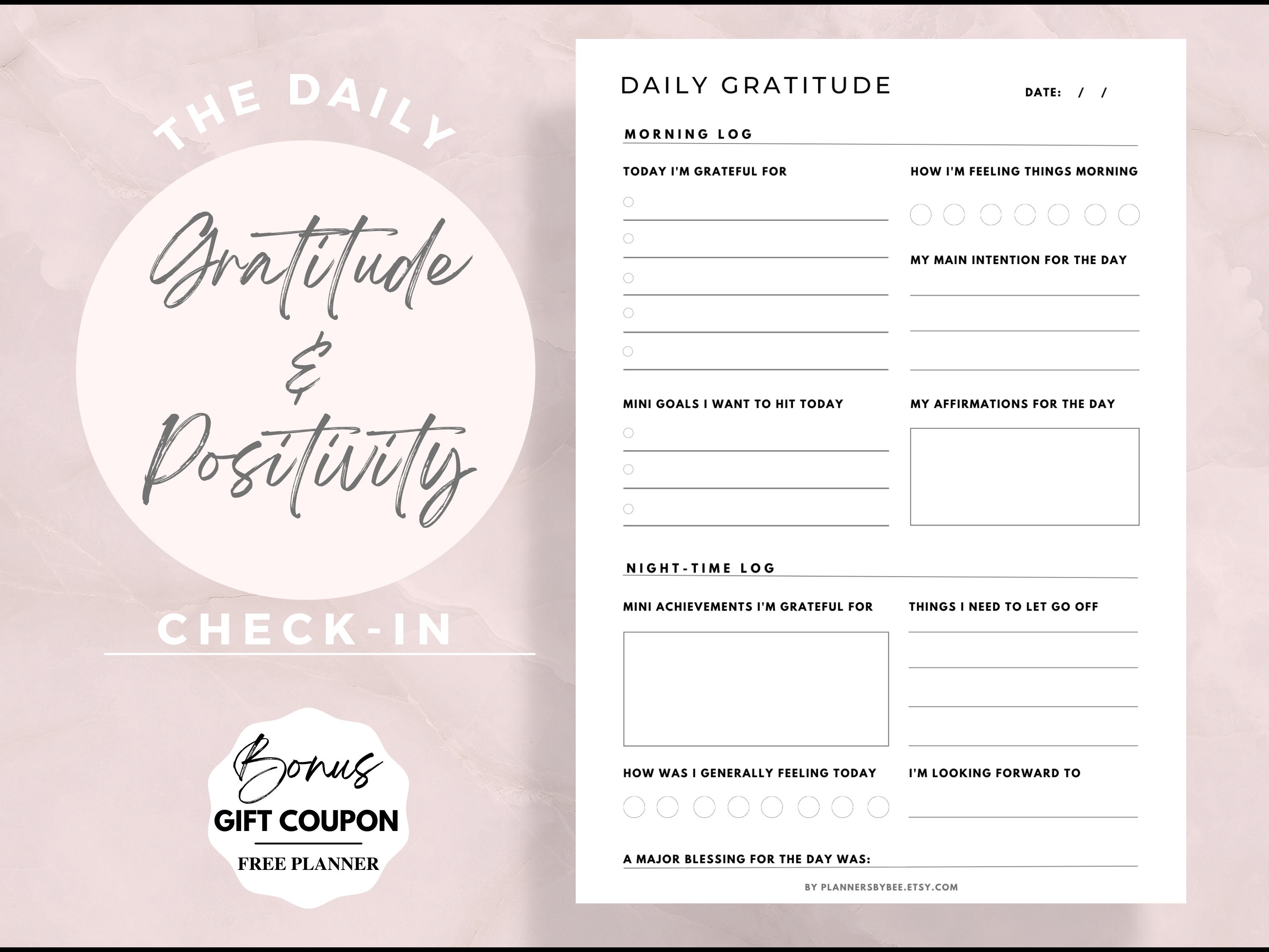 Daily Gratitude Journal  Gratitude Notebook – Lovet Planners