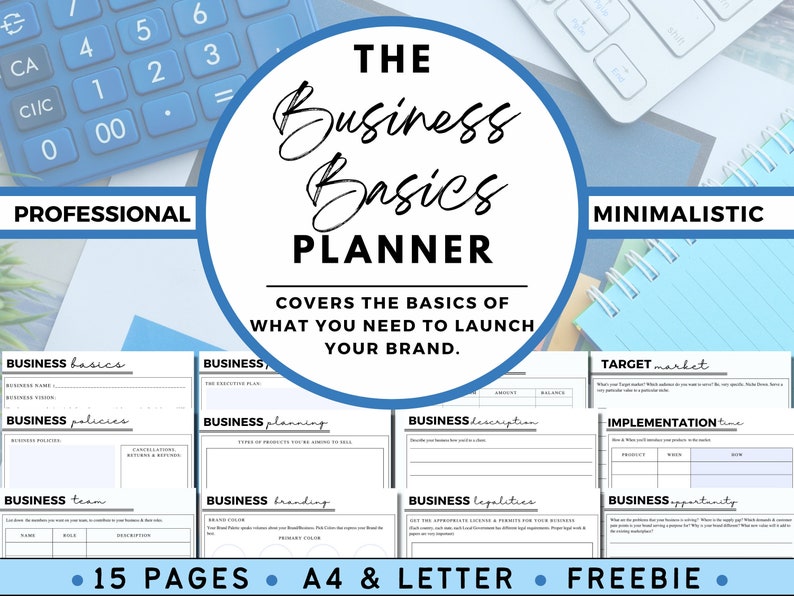 Business Plan Template Printable Business Plan Small - Etsy