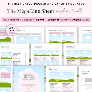 Line Sheet Template, Wholesale Catalog, Pricing Guide, Price List, Canva Product Sales Catalog, Editable Services Guide, Wholesale Linesheet