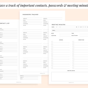 Office Tasks Planner Set Office Organizer Printables Work To Do List Work Schedule Employee Planner Business Meetings Work Emails Tracker