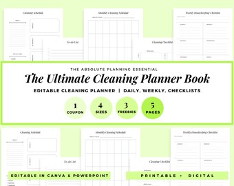 Master Cleaning Checklist- Cleaning Checklist Printable, Home Cleaning Schedule, Weekly Cleaning, Cleaning Planner,Monthly Cleaning List PDF