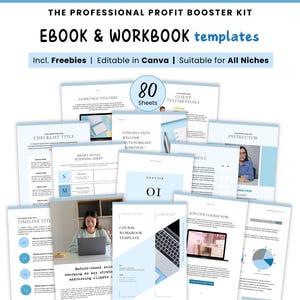 Canva Ebook Template: Course Workbook, Lead Magnet (80 Sheets) (PDF)
