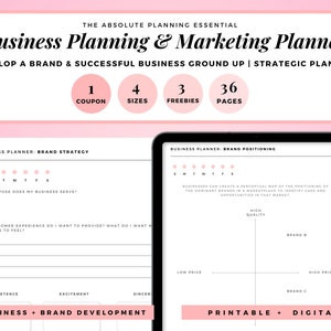 Small Business Planner Business Printable Templates Marketing Business Content Digital Etsy Home Workbook Startup Planner Business Financing