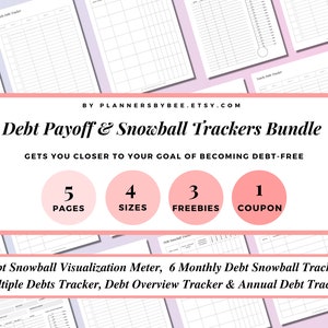 Dave Ramsey Debt Snowball, DEBT TRACKER, Debt Payoff Tracker Printable, Debt Payments, Finance Planner, Budget Planner, Debt Free Progress