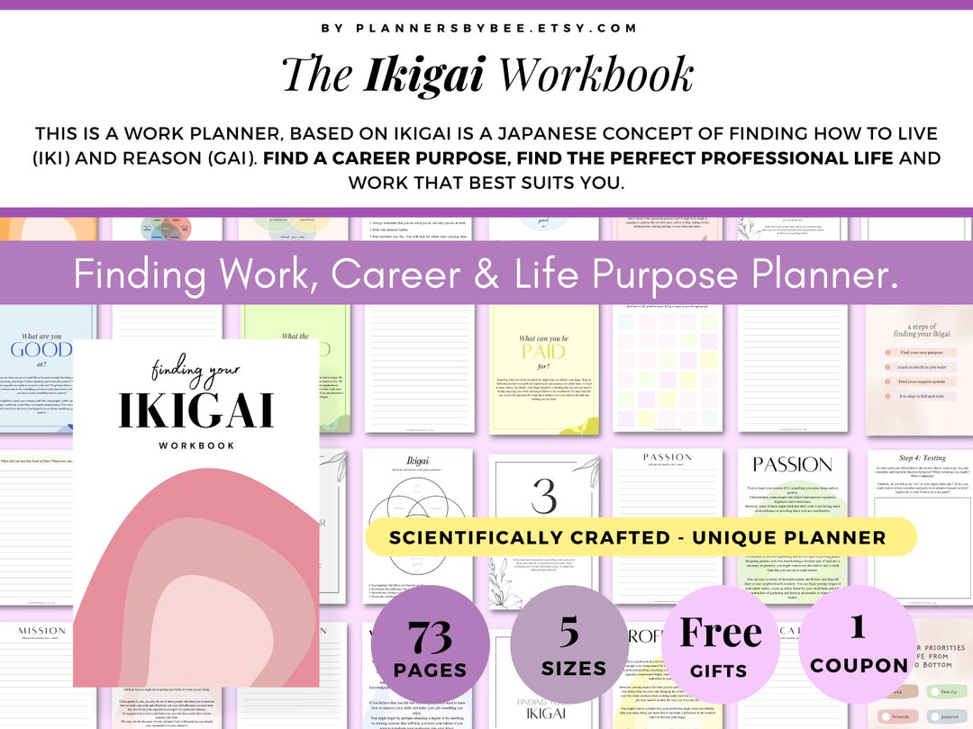 The Printable Japanese Planner Bundle, Ikigai Planner, Life Planning