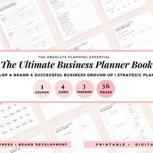 Business Planner Template, Business Planner PDF, Small Business Plan, 2024 Business Bundle, Home Etsy Business Organizer, Start up Business