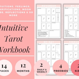 Tarot Workbook Tarot Spreads Tarot Journal Printable Tarot Stickers Tarot Daily Tarot Templates Tarot Spreads Bundle Oracle Spread Grimoire
