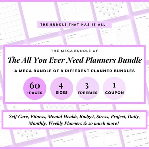 2024-2024 Life Planner Templates Finances,Fitness,Self Care,Health Productivity, Mental Health, Daily Weekly Monthly Organizer,Personal Work