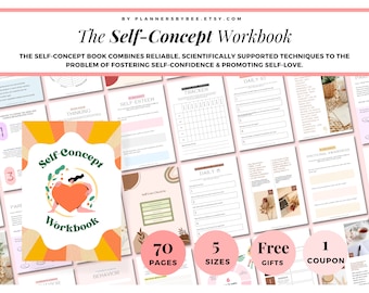 Self Concept Workbook, Self Love & Care Journal, Mindfulness Positive Daily Self Development Planner, Self-Esteem Growth Healing ADHD book