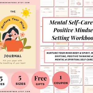 Self Care Checklist, Self-Care Planner, Selfcare Journal Tracker,Wellness Planner Printable, Mindfulness Mental Health Kit,Self-Love Journal