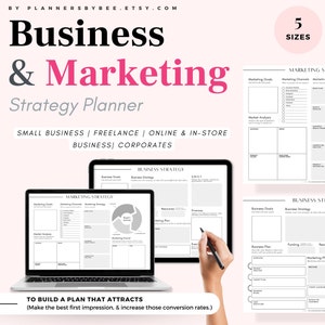 Marketing Plan Template, Business & Marketing Plan, Business Strategy Planning, Marketing Planning, Small Business, Online Business Planner