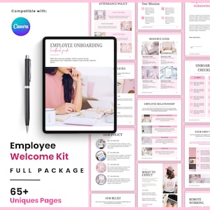 Employee Manual Handbook Template, Employee Welcome Package Employee Onboarding Canva Template Employee Manual, Company Handbook HR New Hire