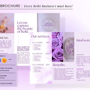 Reiki Brochure Cards, Reiki Info Brochure, Reiki Healing Brochure, Reiki Brochure, Distant Reiki Master Business Forms, Reiki Client Handout