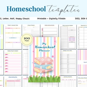 Homeschool Lesson Planner, Homeschool Teacher, 2025 Kids Learning Resources, Back to School, Academic, Learning Book, Printable Homeschool