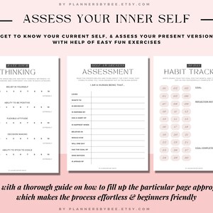 Self Esteem Journal Printable Mood Tracker Guided Template Life Goals ...