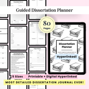 Thesis Planner, Dissertation Journal, Research Plan, Supervisor Meeting Log, Final Year, PhD Guide, Masters Undergraduate Project Academic