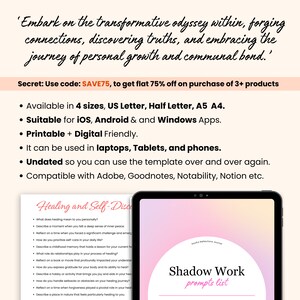 Shadow Work Journal Prompts Shadow Work Questions Workbook Prompt List ...