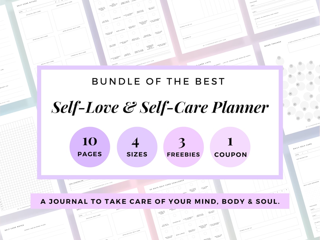 Self-care Journal Printable, Self Care Planner Minimal Mindfulness ...