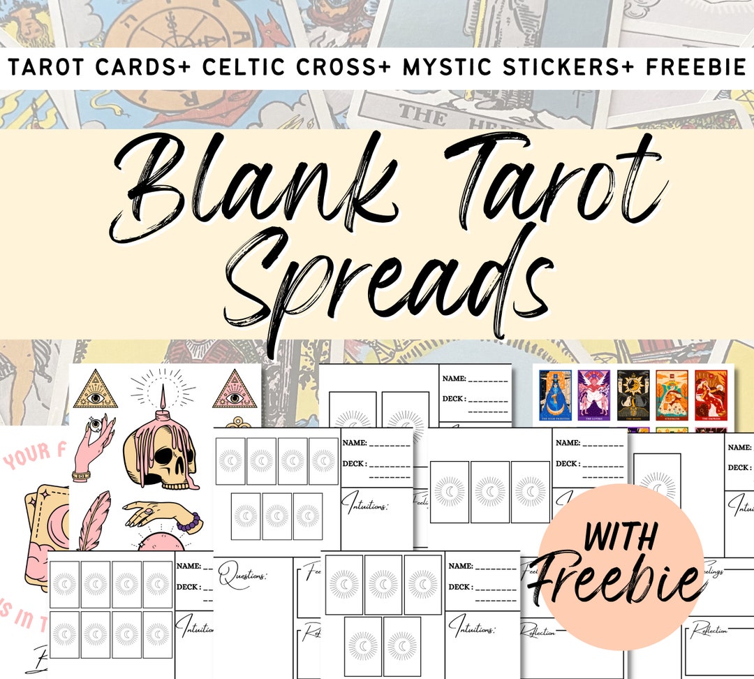 Blank Tarot Spreads Template PDF Create Your Own Spreads 6 Card