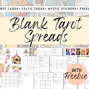 Blank Tarot Spreads Best Intuitive Tarot Card Reading Spread Blank Tarot Card Workbook Oracle Worksheets Grimoire Book Of Shadows Spreads