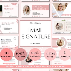 Gmail Email Signature Template, Professional Email Signature Personal Email Signature, Clickable Links Signature Gmail Outlook Email Clients