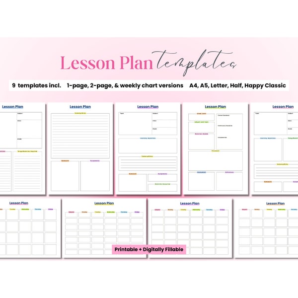Teacher Planner Plan Book Etsy