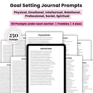 Goal Setting Prompts Journal, Goals Planner, Goals Tracker, Goals Setting, Personal Goals, Self Improvement, Relationship, Professional Goal