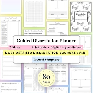 Research Thesis Writing Help, Dissertation Planning Journal, Guided Thesis Planner, University Research Project, Masters Final Year Thesis
