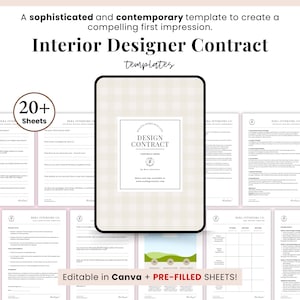 Interior Designer Client Contract, Interior Design Services Agreement, Client-Designer Agreement Template, Interior Decorating Contract