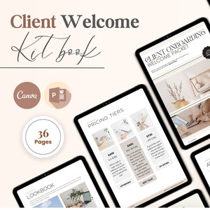 Client Welcome Packet Template, Virtual Assistant Welcome Pack, New Client Service Guide, Coaching Onboarding Canva Template, Business Plan