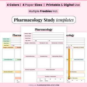 Plantillas de farmacología, cuadro de plantillas de farmacia, hojas de notas para enfermeras, guía de estudio de clasificación, paquete de enfermería para el examen fnp, tarjetas didácticas médicas