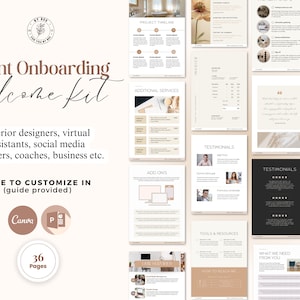 Client Welcome Packet Template, Virtual Assistant Welcome Packet, New Client Service Guide, Coaching Onboarding Template, Canva Template
