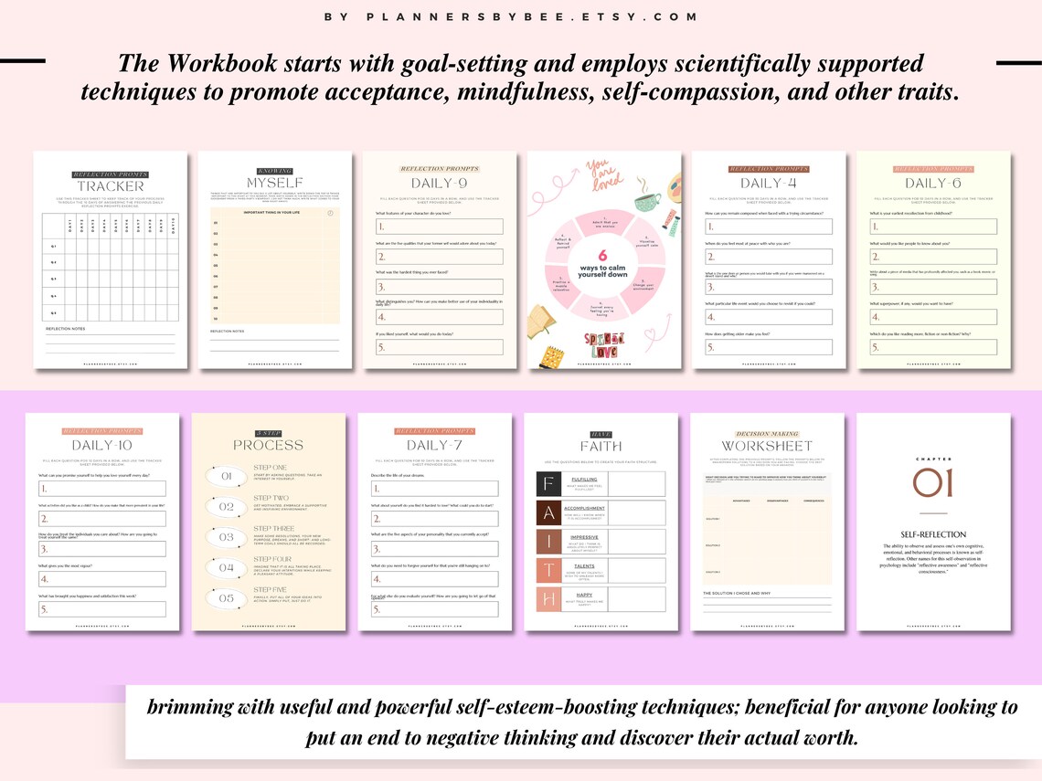 Self Esteem Workbook Printable