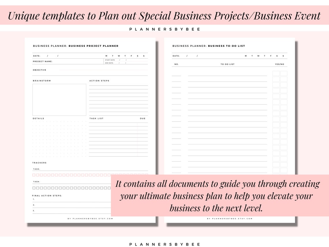 Etsy Business Planner Business Templates Printable Small - Etsy