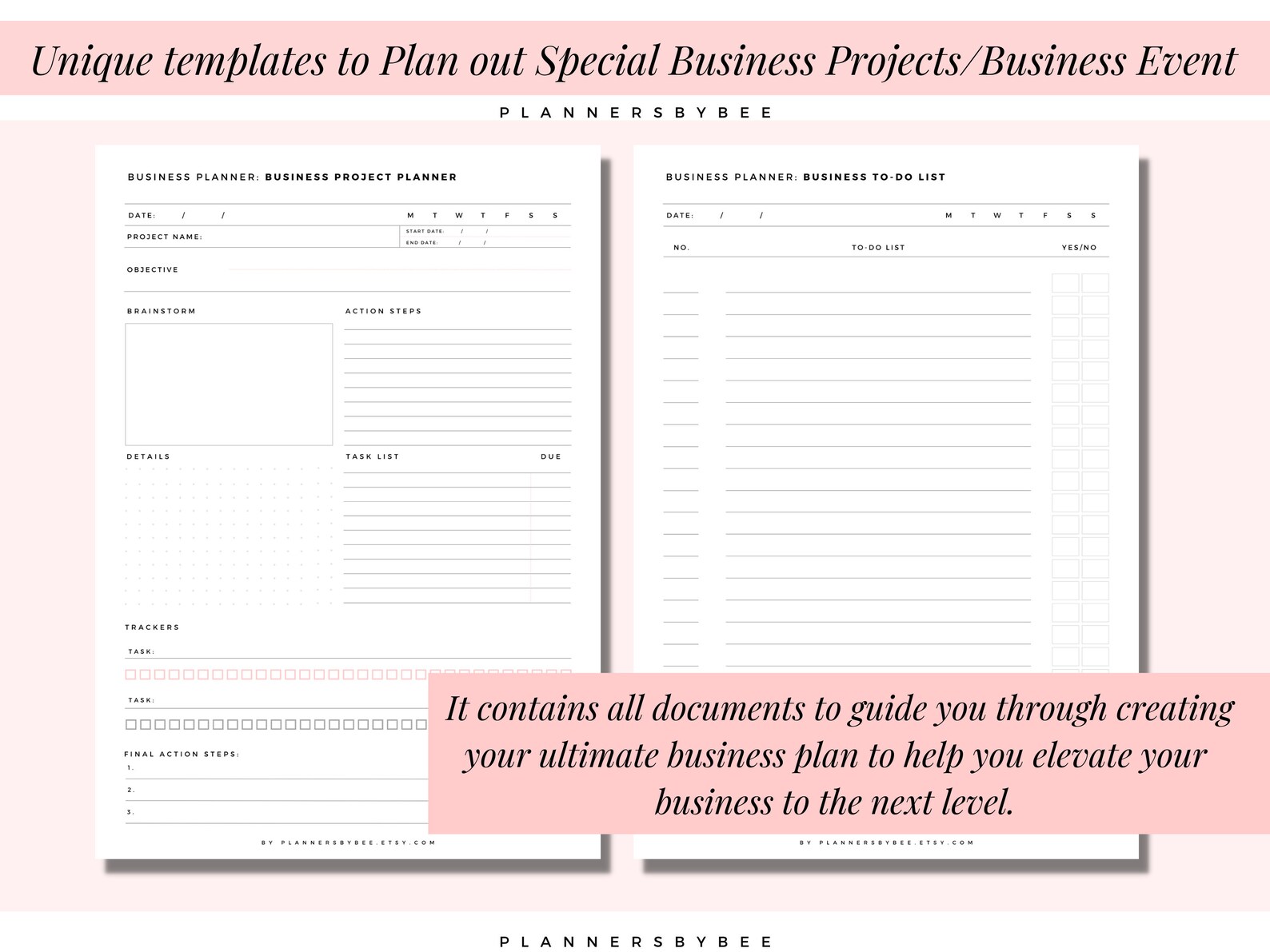 Etsy Business Planner Business Templates Printable Small - Etsy