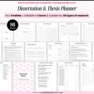 Dissertation Planner, 2025 Thesis Dissertation Journal, Final Year Undergraduate Masters PhD Planner, Supervisor Meetings, Research project