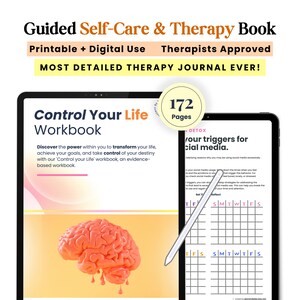 Control Your Life Workbook: Mental Health, Therapy, and Self-Care (Digital Download)