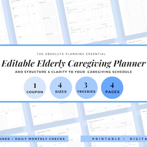 Caregiving Elderly Care Checklist EDITABLE Printable Caregivers Care log Template Home Health Care Forms Elder Care Caregiver Daily Log PDF