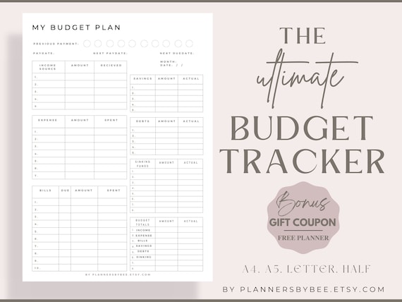 Printable Paycheck Budget Tracker Bill Tracker Biweekly - Etsy