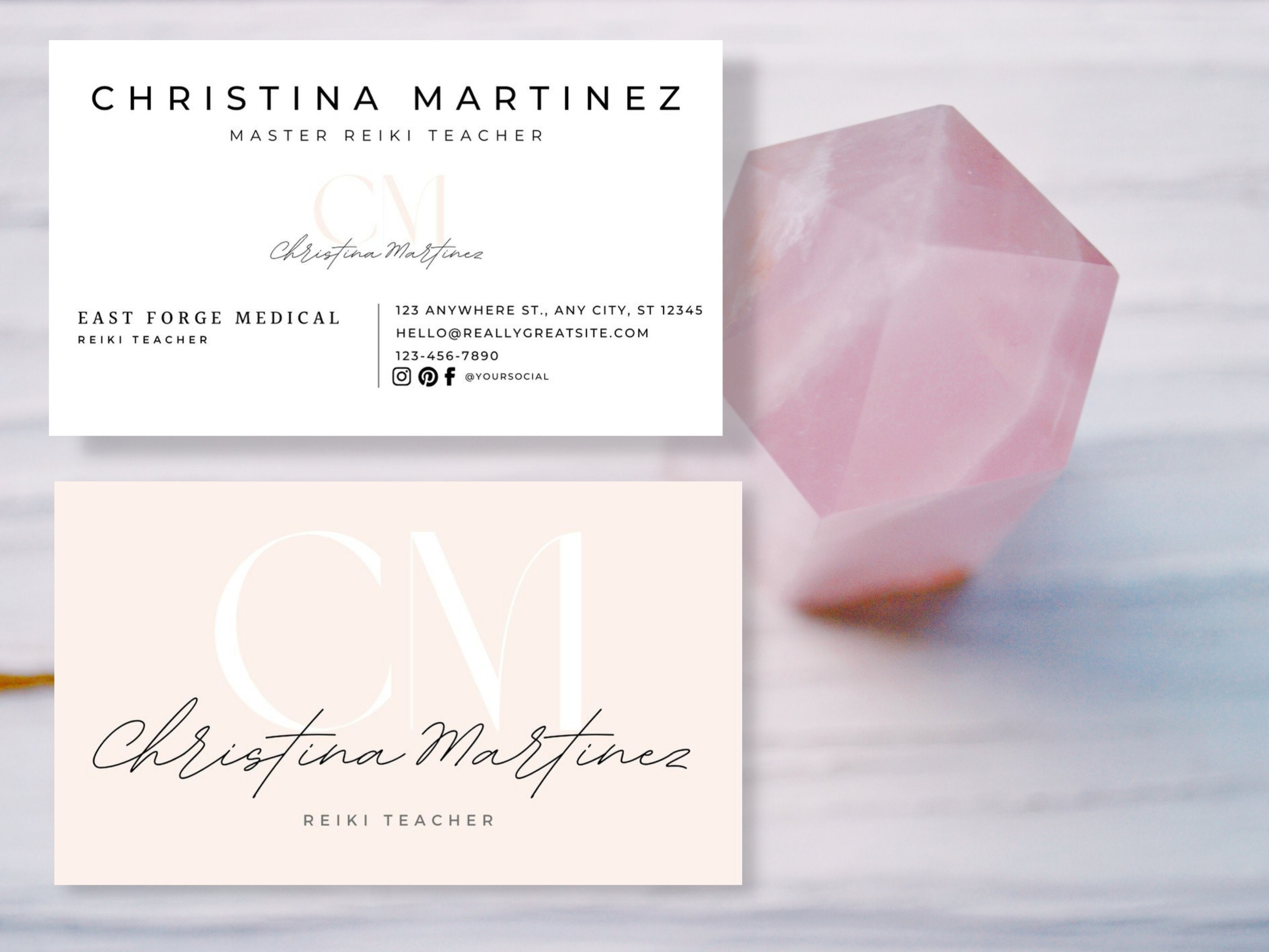 Reiki Business Card Template, Reiki Practitioner Business Cards, Reiki