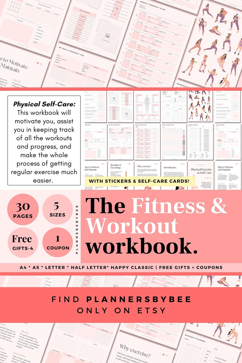 Workout Planner Fitness Journal 2023 Exercise Planner iPad Etsy