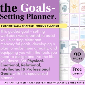 2025 Goal Planner Workbook: Physical, Emotional, Professional (Digital PDF)